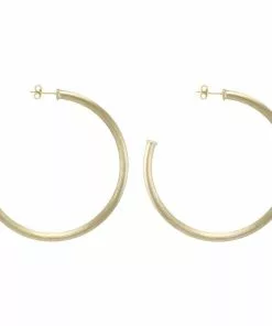 Sheila Fajl Everybody's Favorite Hoops 2 1/2 Brushed Gold