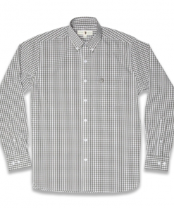Duckhead Walton Performance Gingham Shirt (Steel Grey) Tops