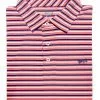 Coastal Cotton Stripe Performance Polo (Coral Indigo) Tops 1 Coastal Cotton Stripe Performance Polo (Coral Indigo) Tops
