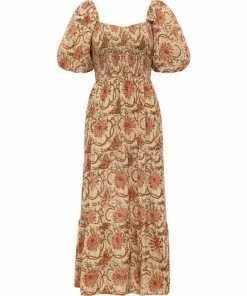 Anna Cate Mae Midi (Coral Floral) Dresses