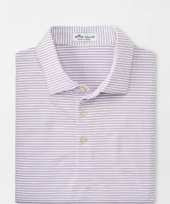 Peter Millar Buoy Performance Jersey Polo (White/Cottoage Blue)