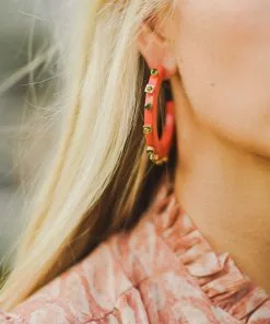 Smith & Co. City Girl Jewel Hoop (Pink Lemonade) Small