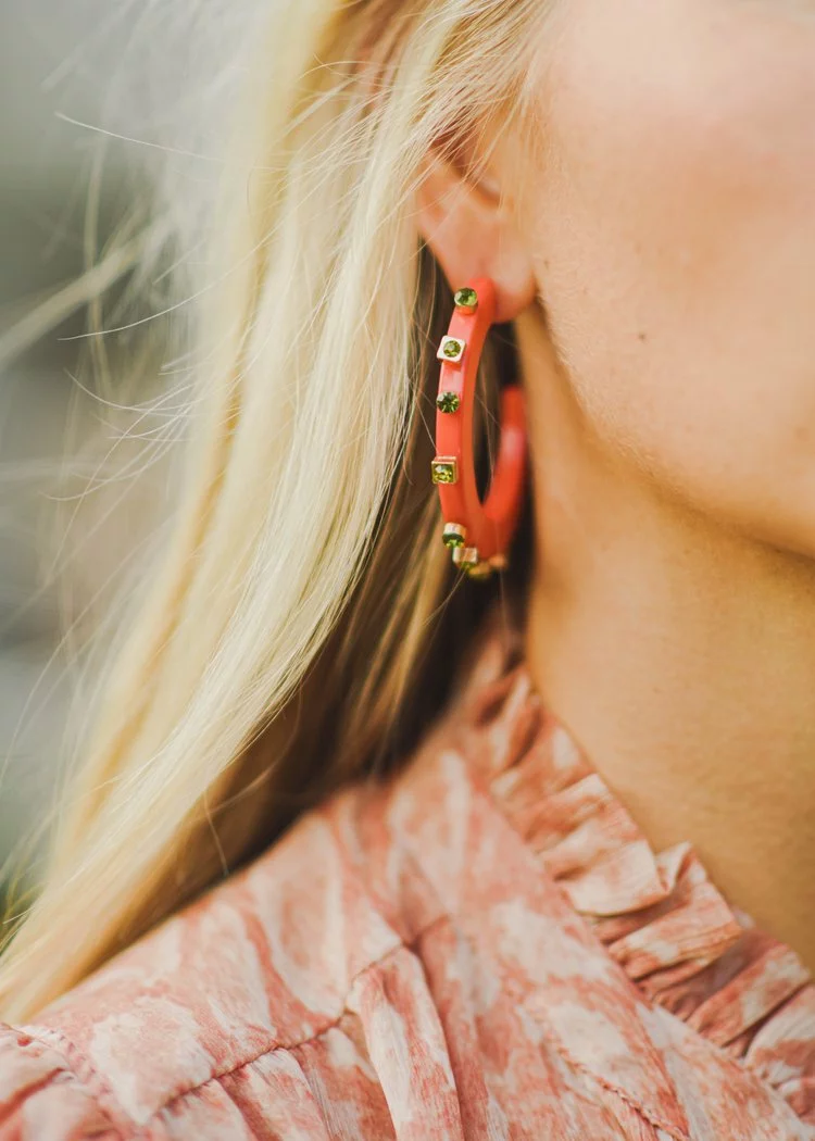 Smith & Co. City Girl Jewel Hoop (Pink Lemonade) Small 4 Smith & Co. City Girl Jewel Hoop (Pink Lemonade) Small