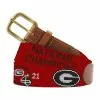 Smathers & Branson Accessories Georgia 2021 National Championship Belt (Red)