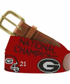 Smathers & Branson Accessories Georgia 2021 National Championship Belt (Red)