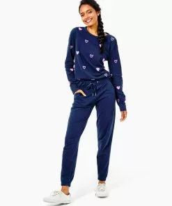 Lilly Pulitzer Mallie Knit Pant (High Tide Navy)