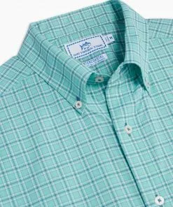 Southern Tide Tops Ebb Plaid Intercoastal Shirt (Wasabi)