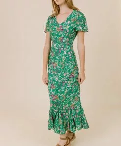 LaRoque Barrett Dress (Green Meadow Floral)