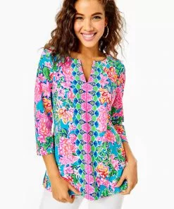 Lilly Pulitzer UPF 50+ ChillyLilly Karina Tunic Top (Rose To The Occasion) Tops