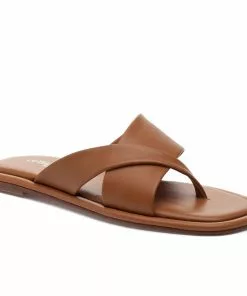 J Slides Yuri Sandal (Tan Leather)