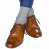 Dapper Classic Accessories Mercury Gray W/ Cream Basket Weave Fine Merino Wool Sock 1 Dapper Classic Accessories Mercury Gray W/ Cream Basket Weave Fine Merino Wool Sock