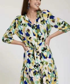 Tyler Boe Petra Viscose Floral Dress (Multi) Dresses