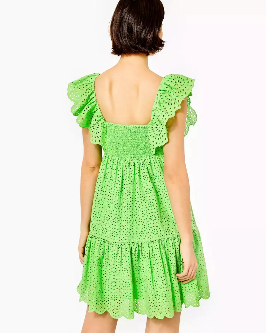 Lilly Pulitzer Asteria Eyelet Babydoll Dress (Daisy Dreams) 4 Lilly Pulitzer Asteria Eyelet Babydoll Dress (Daisy Dreams)