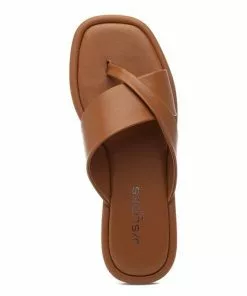 J Slides Yuri Sandal (Tan Leather)