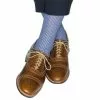 Dapper Classic Accessories Indigo Blue & White Grenadine Cotton Sock 1 Dapper Classic Accessories Indigo Blue & White Grenadine Cotton Sock