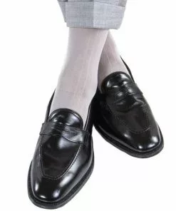 Dapper Classic Accessories Ash Solid Ribbed Cotton Sock