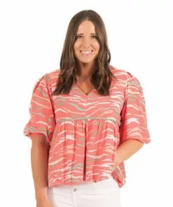 Emily Mccarthy Tops Rosie Top (Tiger)