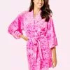 Lilly Pulitzer Elaine Velour Robe (Purposefully Pink)