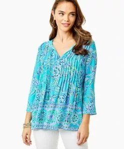 Lilly Pulitzer Tops Marilina Tunic (Turtle Szn)
