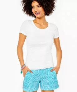 Lilly Pulitzer Lilo Linen Short (Along The Same Line)