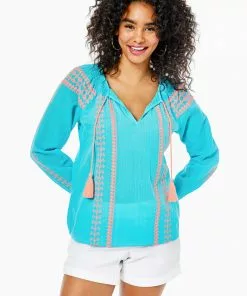 Lilly Pulitzer Tops Lara Top (Bermuda Blue)