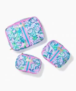 Lilly Pulitzer Crosby Stackable Pouch (Coconut Crew)