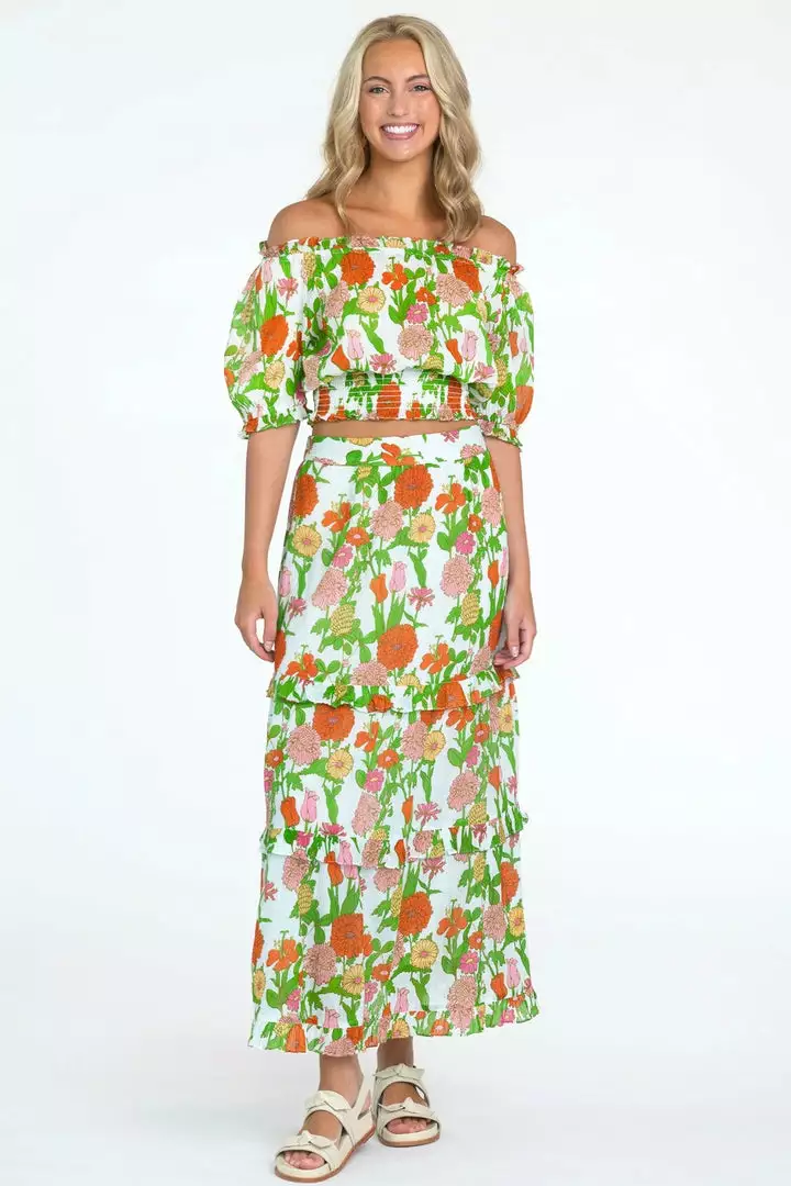 Olivia James The Label Gia Top (Mod Floral Melon) 4 Olivia James The Label Gia Top (Mod Floral Melon)