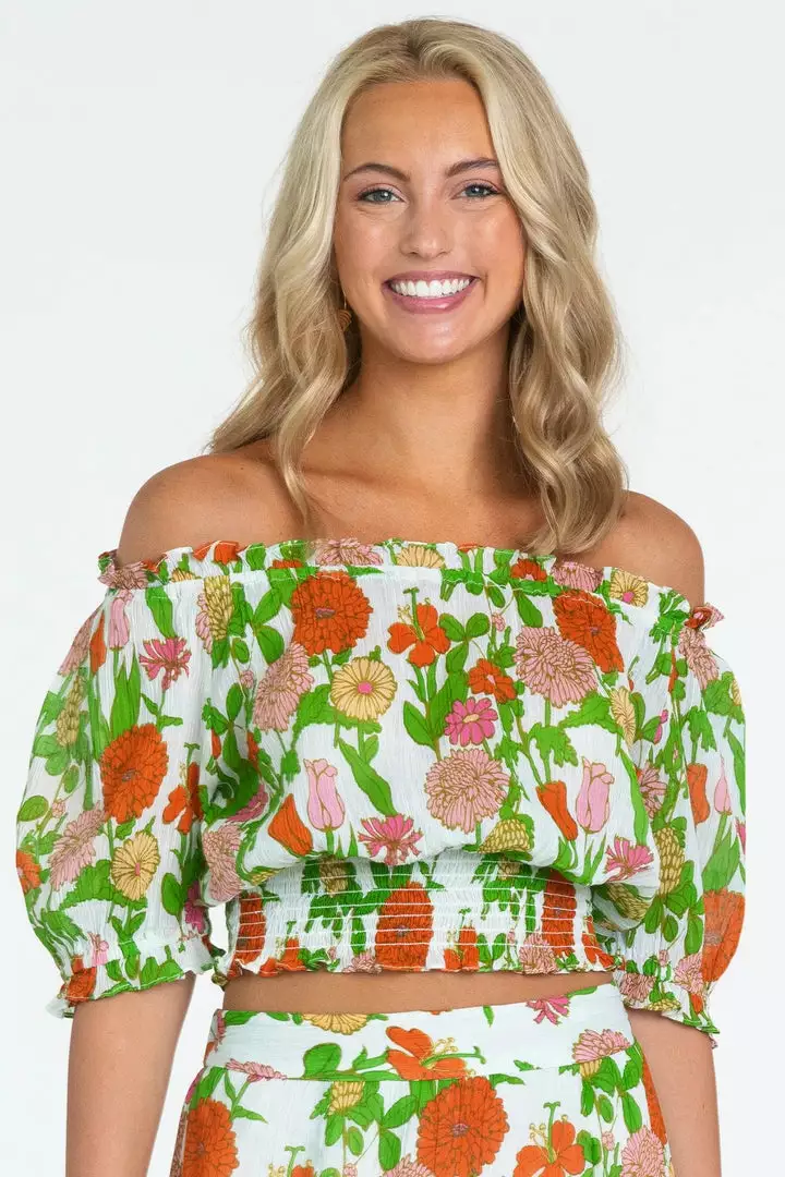 Olivia James The Label Gia Top (Mod Floral Melon) 3 Olivia James The Label Gia Top (Mod Floral Melon)