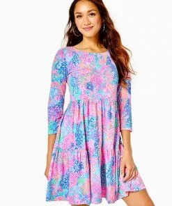 Lilly Pulitzer Dresses Geanna Dress (Splendor In The Sand)
