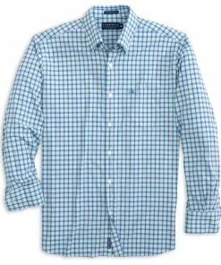 Fish Hippie Rowe Plaid Shirt (Baltic) Tops