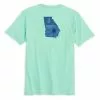 Fish Hippie Georgia Short Sleeve Tee (Spring Mint) Tops