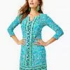 Lilly Pulitzer UPF 50+ Nadine Dress (Turquoise Oasis Outta Line) 2 Lilly Pulitzer UPF 50+ Nadine Dress (Turquoise Oasis Outta Line)