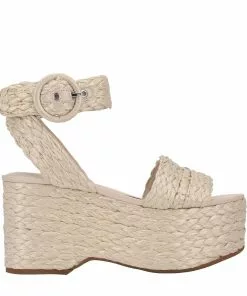 Marc Fisher Shoes Marcell Espadrille Platform Sandal (Ivory)