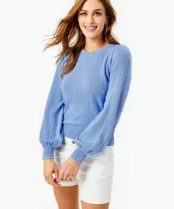 Lilly Pulitzer Geraldine Sweater (Blue Peri) Tops