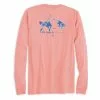 Fish Hippie Skewed Long Sleeve Tee (Coral) Tops