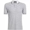 G/Fore Tops Pencil Stripe Polo (Snow)