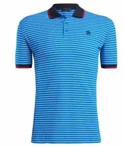 G/Fore Perforated Stripe Polo (Racer)