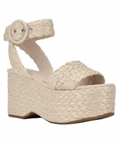 Marc Fisher Shoes Marcell Espadrille Platform Sandal (Ivory)