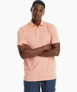 Southern Tide Tops Driver Nearshore Stripe Perf Polo