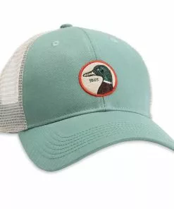 Duckhead Circle Patch Trucker Hat (Dark Ivy) Accessories