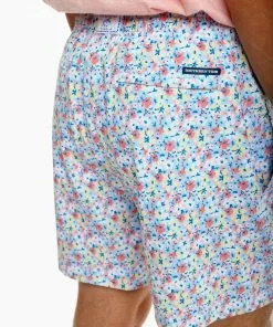 Southern Tide Hawaiian Floral Swim Trunk (Tuscan Sun)