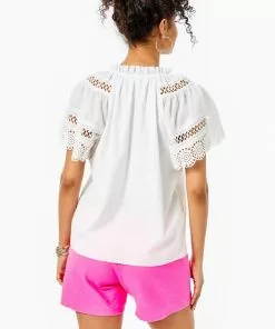 Lilly Pulitzer Candee Top (Resort White) Tops
