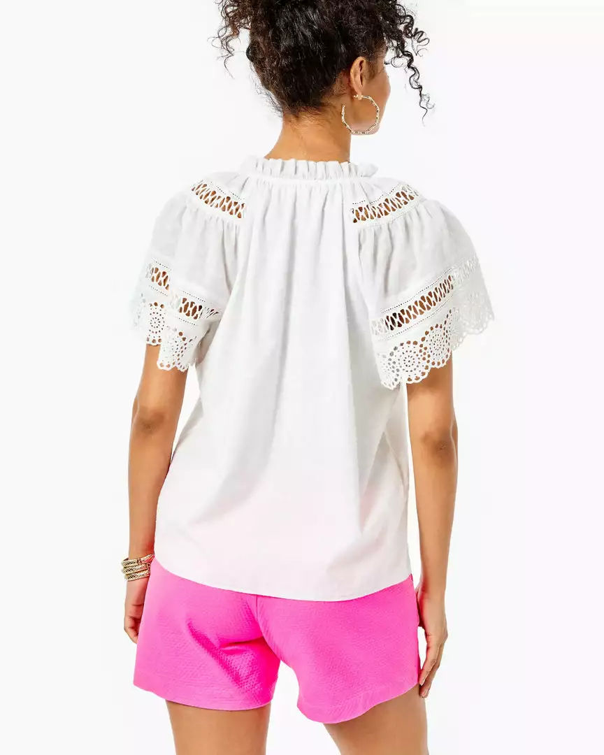 Lilly Pulitzer Candee Top (Resort White) Tops 4 Lilly Pulitzer Candee Top (Resort White) Tops