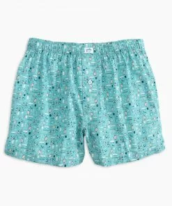 Southern Tide Par Tee Time Boxer (Ocean Teal)