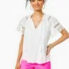 Lilly Pulitzer Candee Top (Resort White) Tops 2 Lilly Pulitzer Candee Top (Resort White) Tops