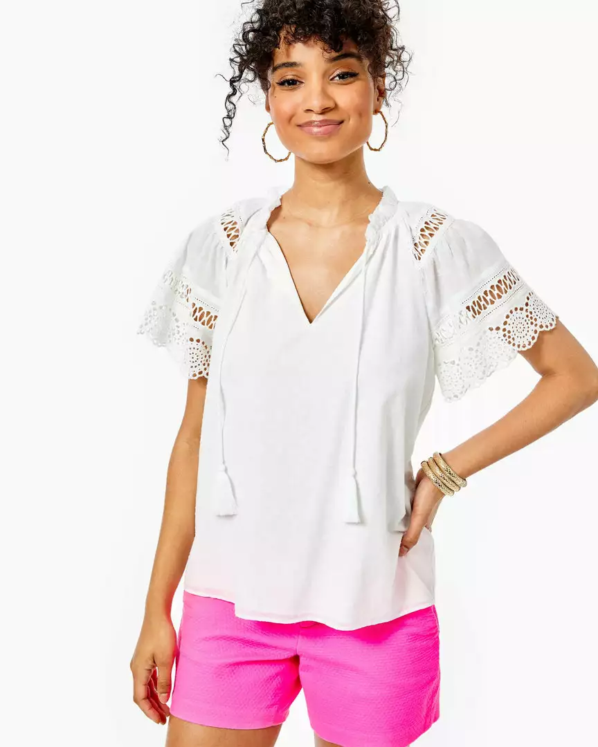 Lilly Pulitzer Candee Top (Resort White) Tops 3 Lilly Pulitzer Candee Top (Resort White) Tops