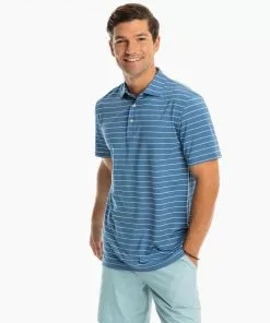 Southern Tide Tops Driver Nearshore Stripe Perf Polo