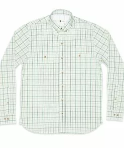 Duckhead Dickson Plaid Performance Guide Shirt (Dark Ivy) Tops