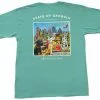 Peach State Pride Tops Georgia Montage Short Sleeve Tee (Seafoam) 1 Peach State Pride Tops Georgia Montage Short Sleeve Tee (Seafoam)