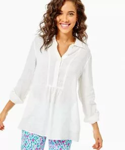 Lilly Pulitzer Palm Shores Tunic (Resort White)